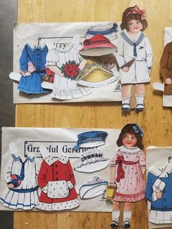Antique paper dolls