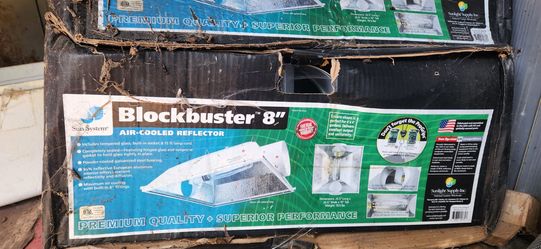 Lights.  Sun System Blockbuster 8" Air-Cooled Reflector used for indoor gardening lighting.