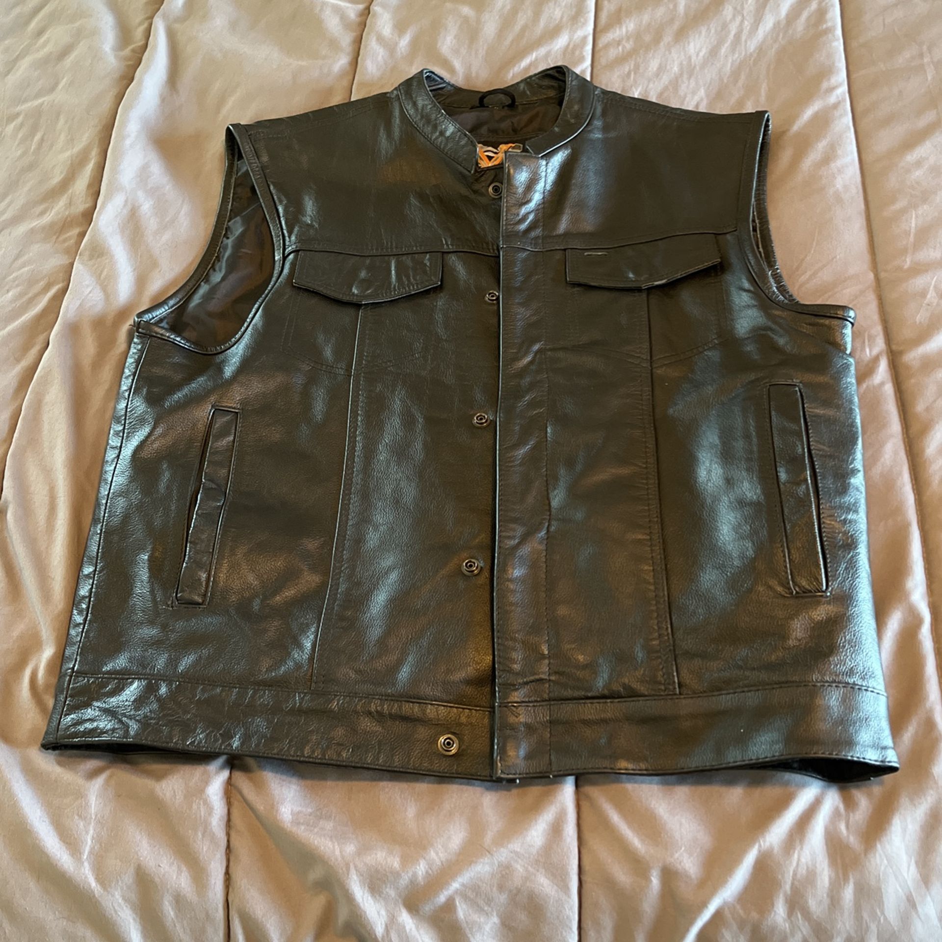 XL Conceal Carry Leather Vest