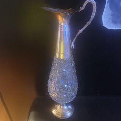 Vintage Fratelli  Beccaro Italian Crystal Pitcher Decanter