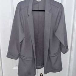 Maurices Slate Grey Blazer 1x