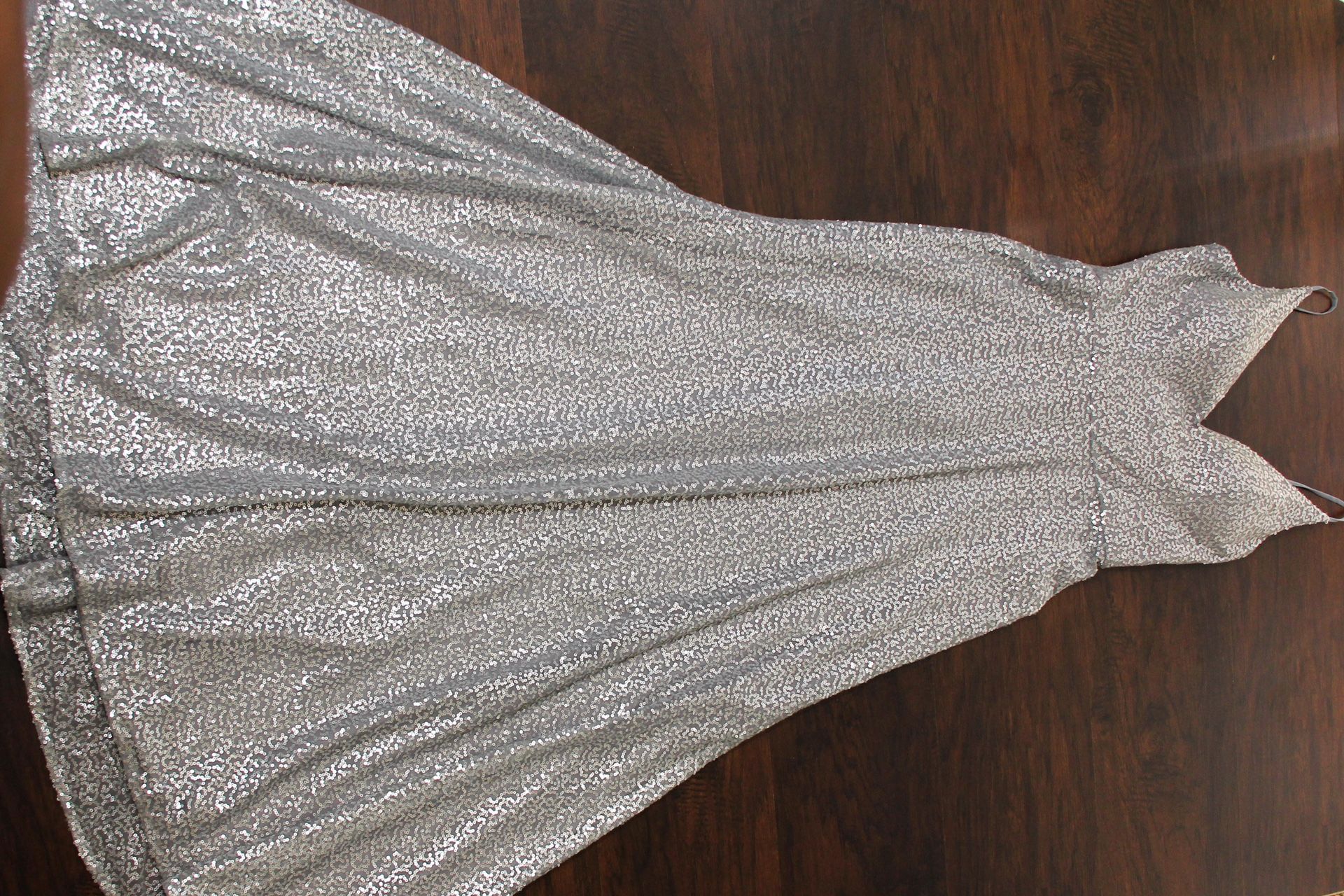 Silver Sequins Dress: Morilee