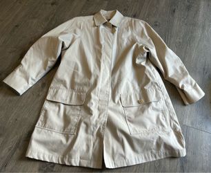 LONDON FOG Limited Edition Women`s 10R Chic Khaki Plaid Lined All Weather Coat