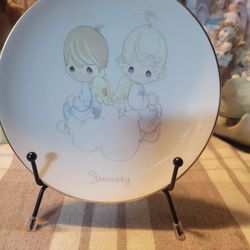Precious Moments January Plate