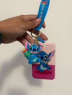 Stitch keychain with Id holder