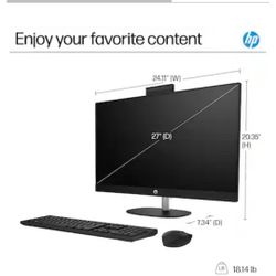 HP 27 Inch All-in-One Desktop 27-cr0054