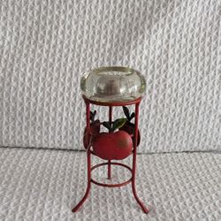 Apple Metal Three Tier Candle Holder Includes Tea Light Candle