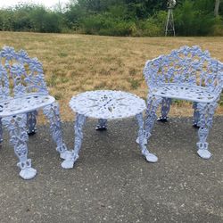 Antique Cast Iron Garden Set 