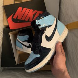 Jordan 1 Unc Patent Size 9.5W/8m