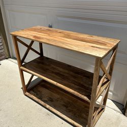 Wood Console Table - Bookshelf $40