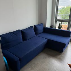 IKEA FRIHETEN Sleeper 3 Seat - Sectional Dark Blue 