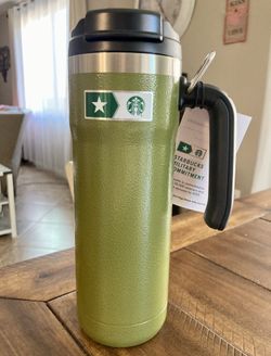 Starbucks + Stanley Military Commitment Double Walled Hammered Stainless Steel Tumbler With Handle