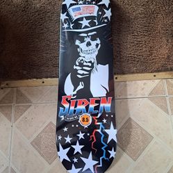 SIREN SKATEBOARDS THE UNCLE SAM IN GOD WE TRUST LOGO SKATEBOARD DECK SIZE 8.5