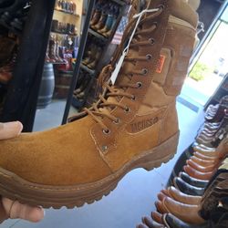 Botas De Piel Estilo Militar