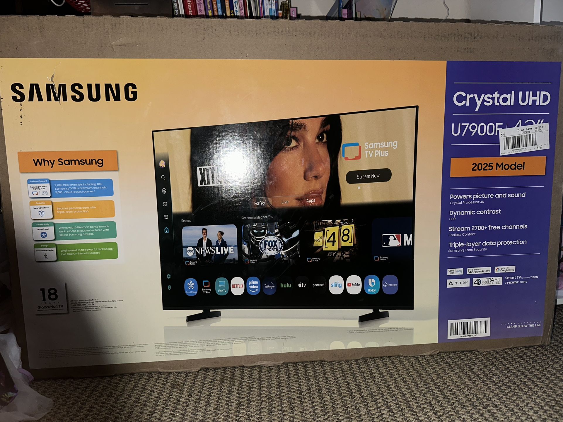 Samsung CRYSTAL UHD 7900F 43” 4K Smart Tv