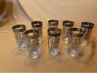 Vintage Tall Drinking/Cocktail Glasses, Set of 8