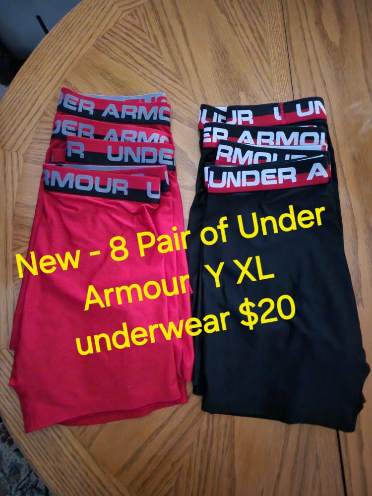 New - Under Armour Youth XL Boxers (Qty 8)  $20