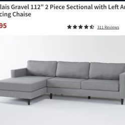 Gray Sectional L-Couch