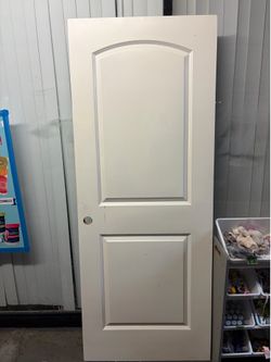 White 2-Panel Roman Interior Door