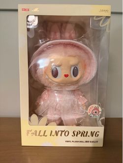 POP MART Labubu Mokoko – Fall Into Spring Series (Large Vinyl Plush Doll, New)