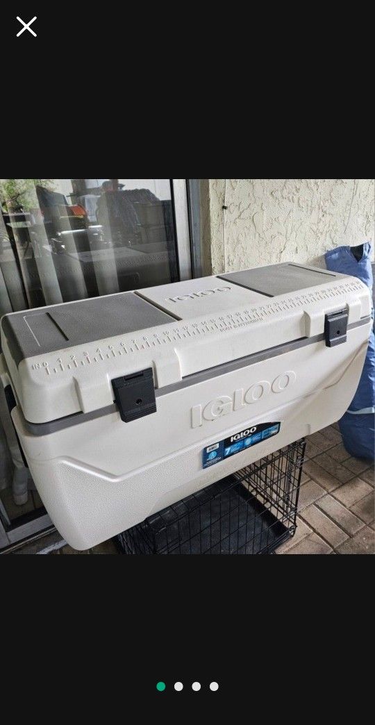 Igloo 165-Quart Maxcold Cooler Ice Chest 280 Can Capacity, Drainplug, Beach