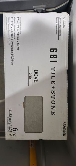 12" x 24" Dove Grey Porcelaine Tile