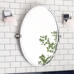 Pottery Barn Kensington Oval Pivot Mirror for Bathroom Vanity