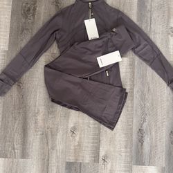 Gray Lululemon Define Set (Jacket And Pants) Brand New Size 2 And 4