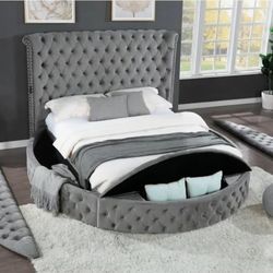 King Storage Bed W/ USB And Bluetooth Speakers