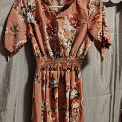 Pink Rose Dress Medium