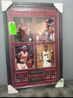 LeBron and Dwayne wade autographed signed