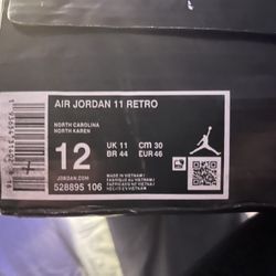 Jordan 11 Size 12 Worn A Few Times But In Good Condition