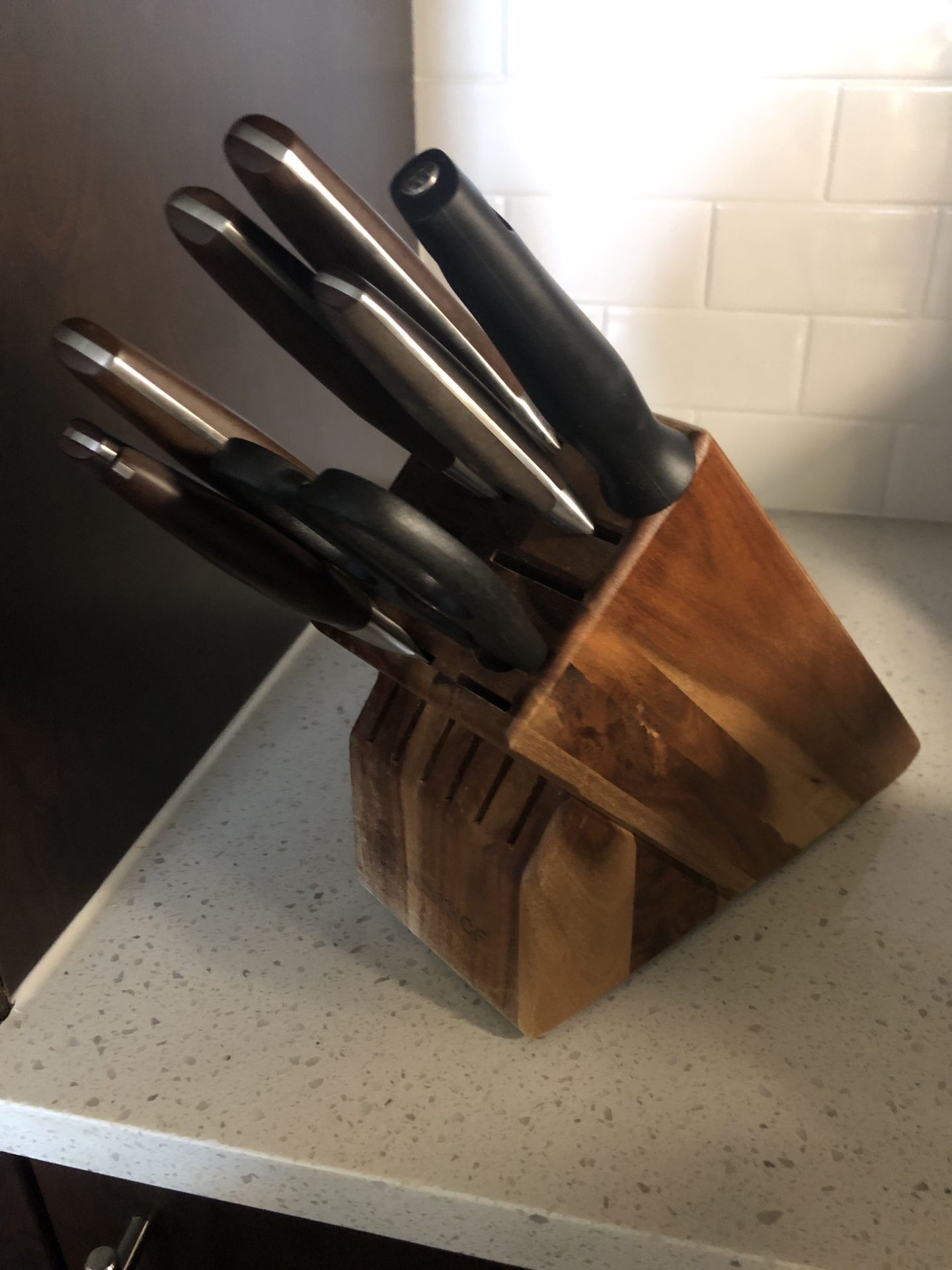 Wusthof Epicure 7-piece Knife Set with wooden block, sharpener, scissor etc.