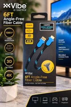Vibe e-ssential 6FT HDMI Fiber Cable