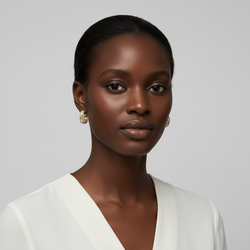 18K Tri Color Gold Striped Diamond Cut Criss Cross Hoop Earrings