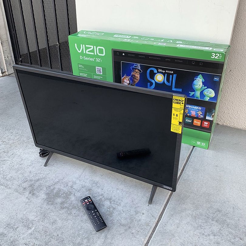(New in box) $90 VIZIO 32-inch D-Series 720p Smart TV with Apple AirPlay Chromecast 150+ Free Channels, D32h-J09