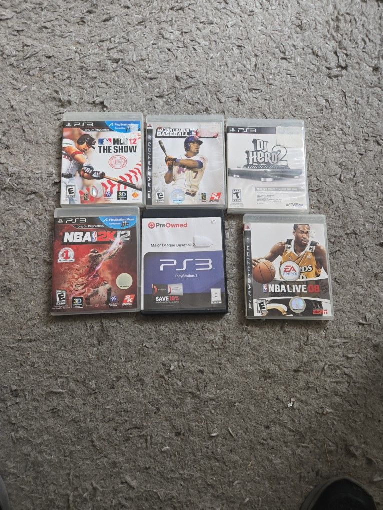 6 PS3 Games