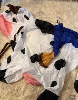 Adults inflatable ride on cow costume