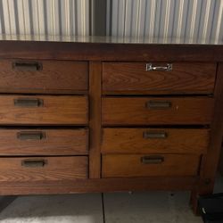 Antique Dresser. Very Heavy. Protective Plastic Cover 