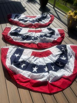 4Th Of July Flag Bunting X 3