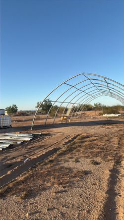 Large Metal Hoop House Greenhouse Frame
