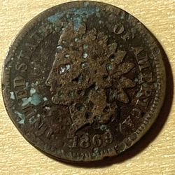 1869 Indian Head Cent - PrAg