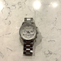 Michael Kors Runway Stainless Steel Chronograph Silver-Tone Watch (MK5076), 38mm