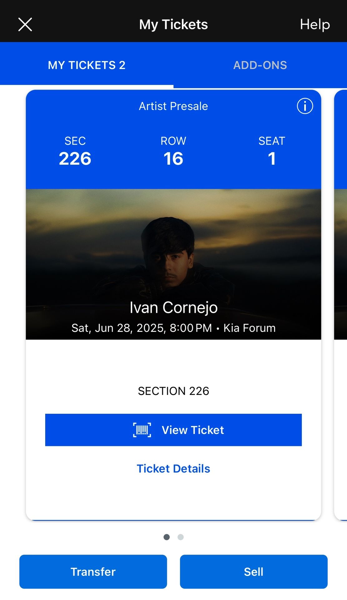 Ivan Cornejo Tickets