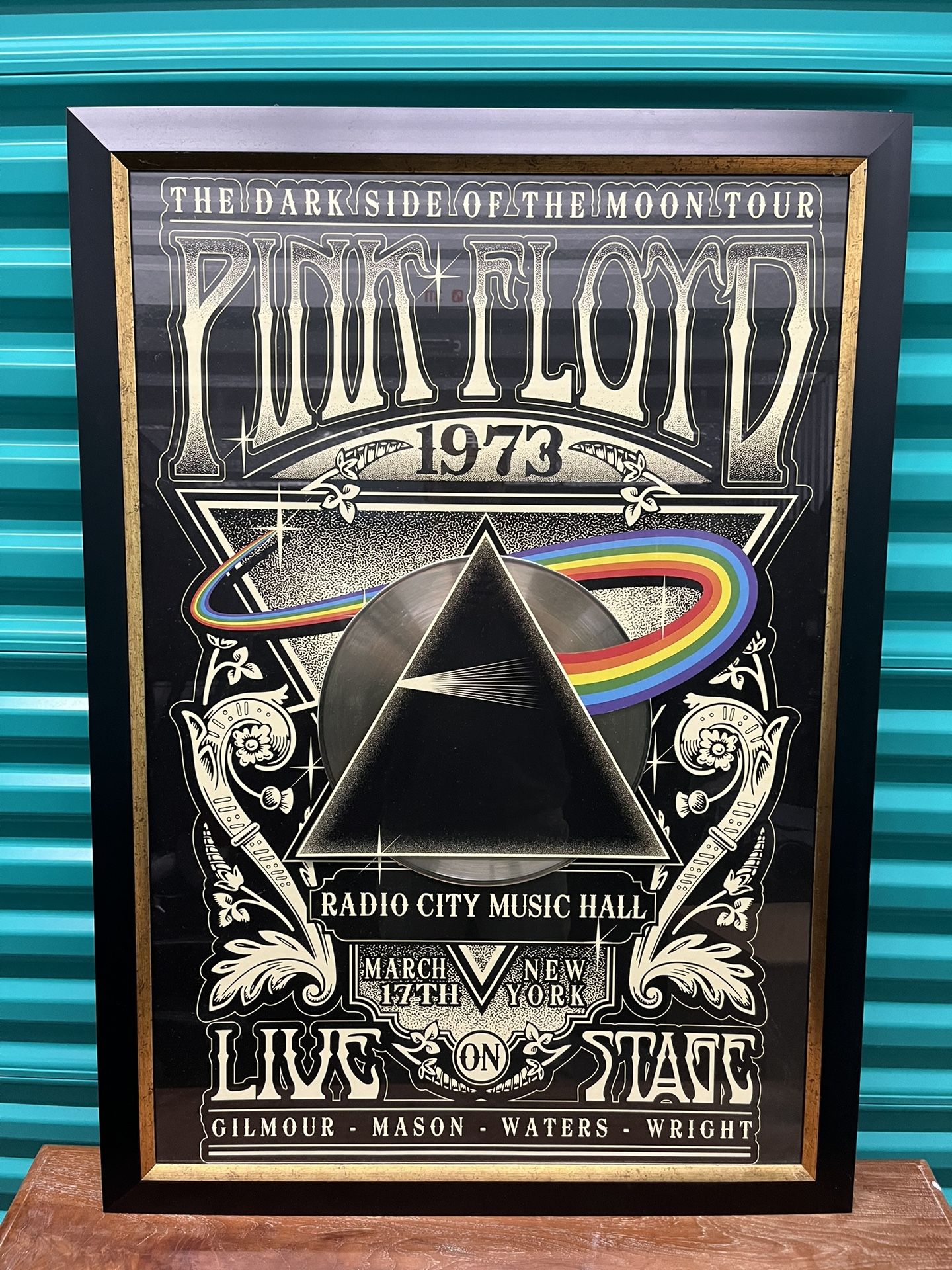 Framed Pink Floyd Radio City Music Hall 1973 Poster