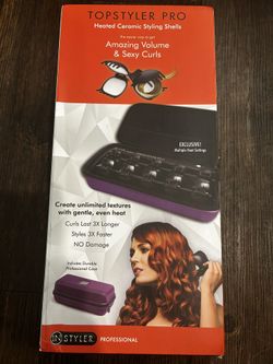TopStyler Heated Ceramic Styling Shells – Professional Hair Curler