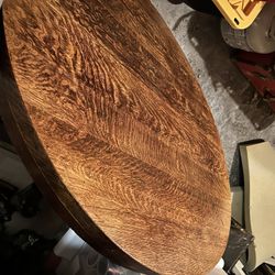 Antique Solid Oak Table With Inserts