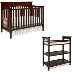 Graco Convertible Crib + Laure Dressing Table includes Pad