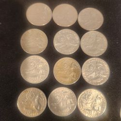 MONEDAS DE 25 CENTAVOS CON DOBLE FECHA