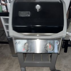 Weber Spirit II gs4 e-310 three burners bbq grill Asador propane black and silver with red